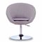 Manhattan Comfort Hopper Swivel Adjustable Height Chair in Grey and Polished Chrome (Set of 2) 2-AC036-GY - alternate 3
